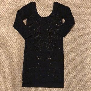 Free People Black Lace Bodycon Dress